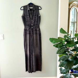 Rag & Bone Liquid Miramar printed Tencel jersey jumpsuit, Grey. Dress up or down